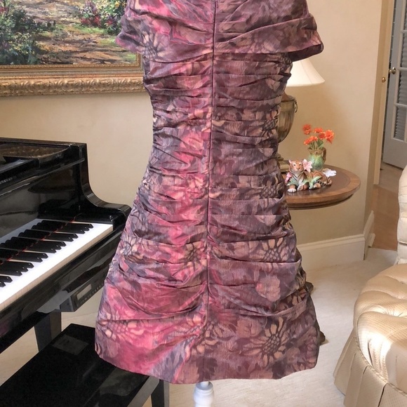 Rickie Freeman Teri Jon Iridescent Floral Women's Formal Dress Size 8 Like New - Picture 10 of 16